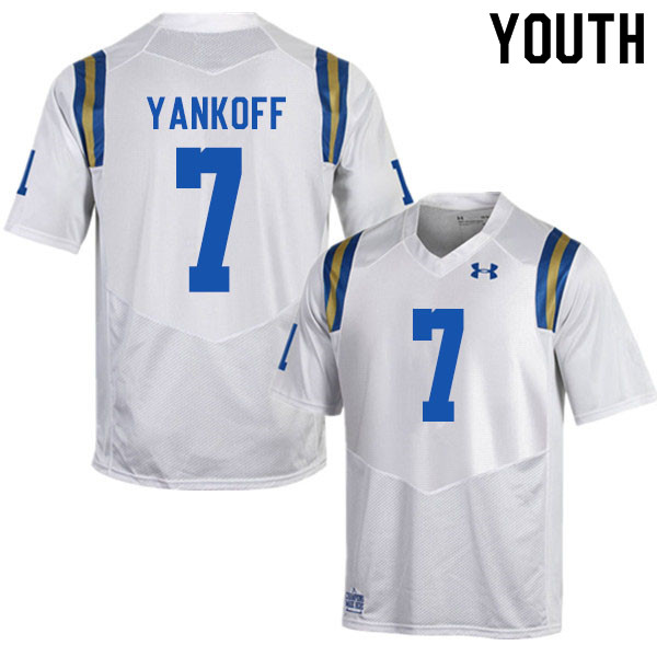 Youth #7 Colson Yankoff UCLA Bruins College Football Jerseys Sale-White - Click Image to Close